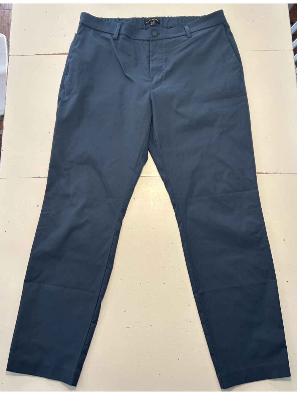 Banana Republic Men's 38x32 Flat Front Tech Pants Blue Polyester